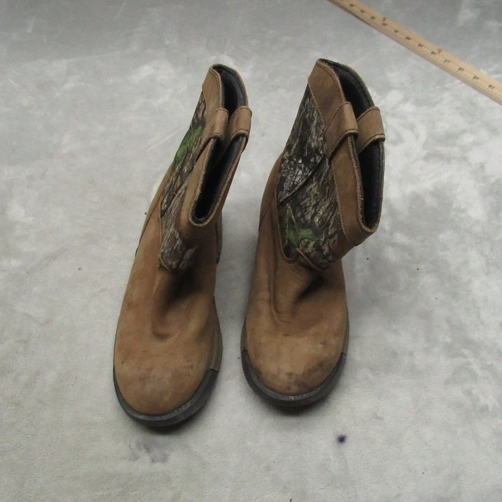 Rocky Kids 3M Boots Brown Camo Leather Wellington Water Resistant Waterfowl Hunt